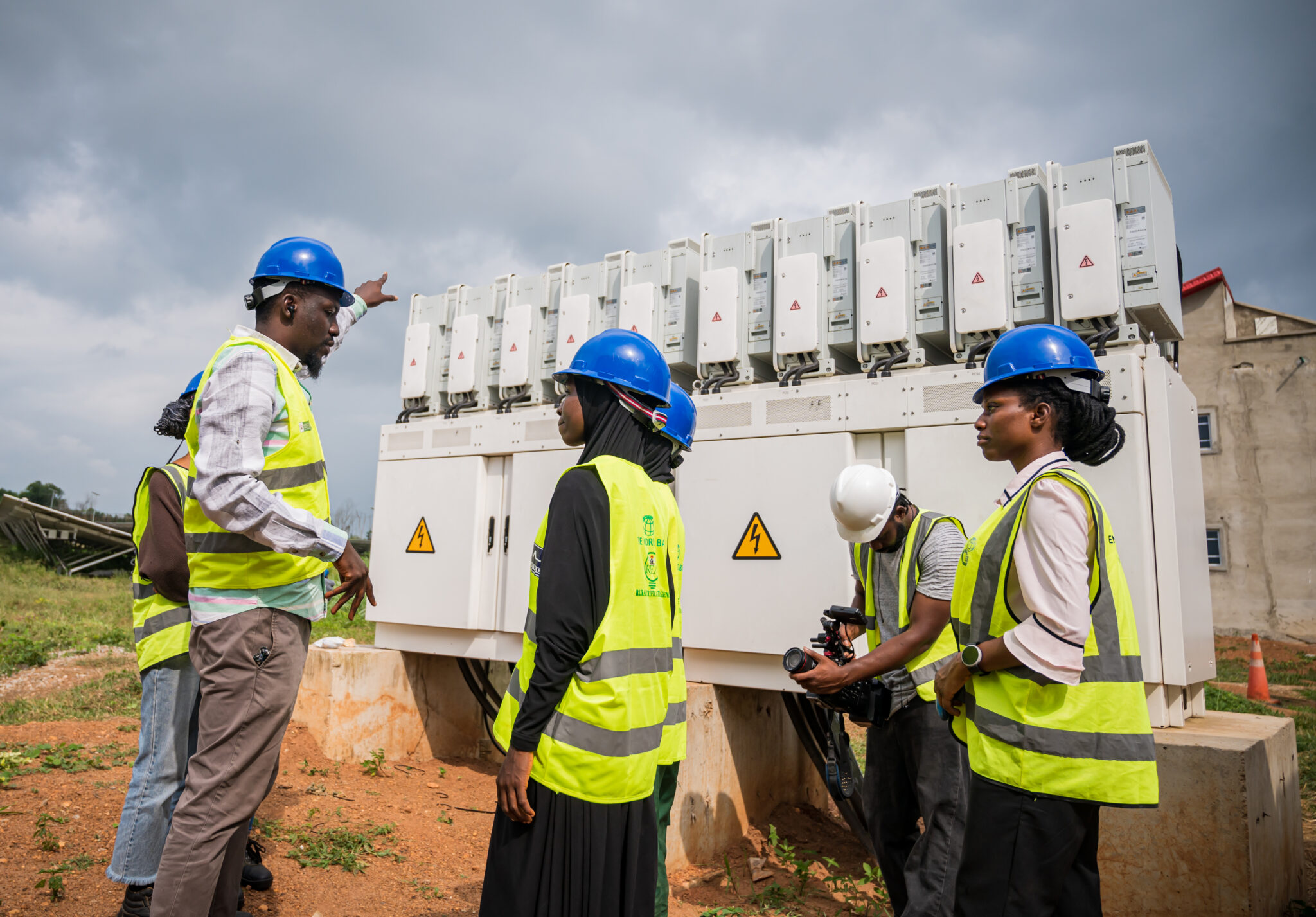 M300 fellows tour a substation in Zambia