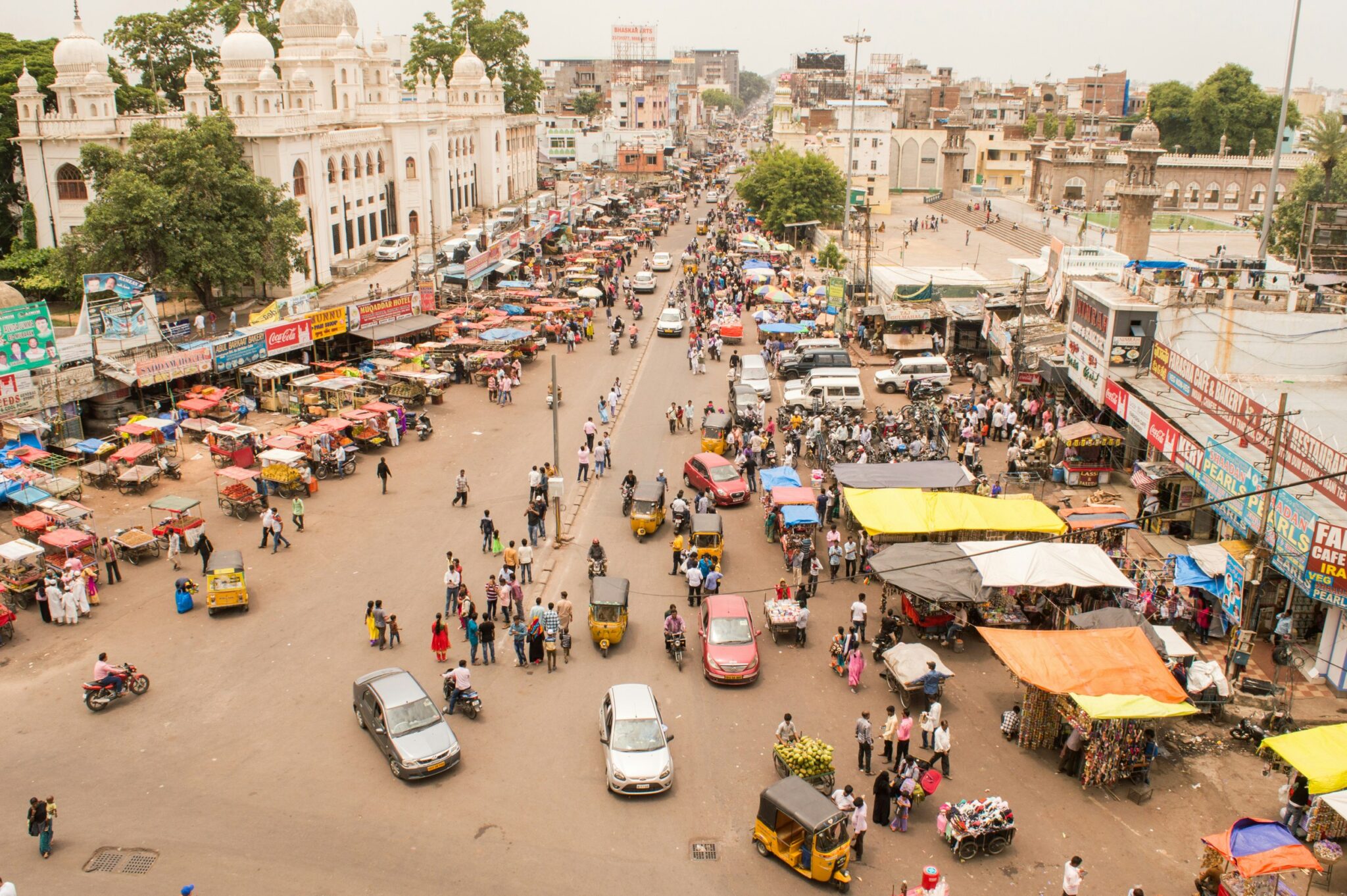 A market center in Southeast Asia.